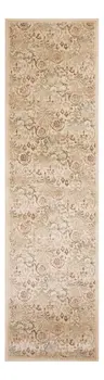 7' Ivory Floral Runner Rug