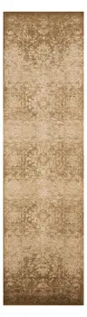 8' Beige Floral Runner Rug