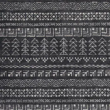 3' X 5' Gray Tribal Area Rug