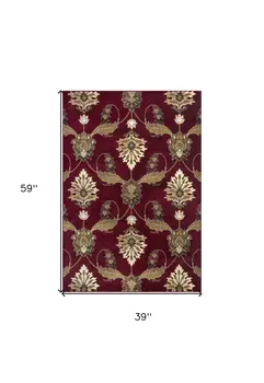 3' X 5' Red Area Rug