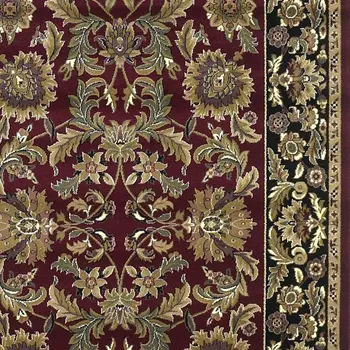 3' X 5' Red And Black Floral Area Rug