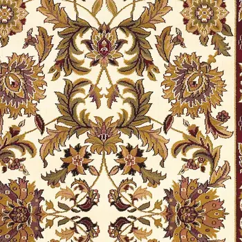 3' X 5' Ivory And Red Floral Area Rug