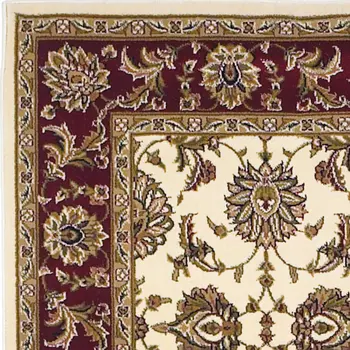 3' X 5' Ivory And Red Floral Area Rug