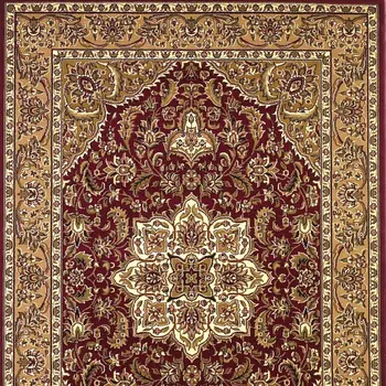 3' X 5' Red And Beige Floral Medallion Area Rug