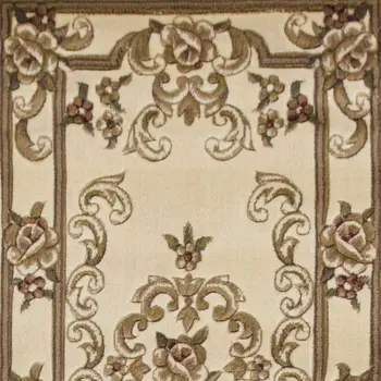 2' X 8' Ivory Medallion Runner Rug