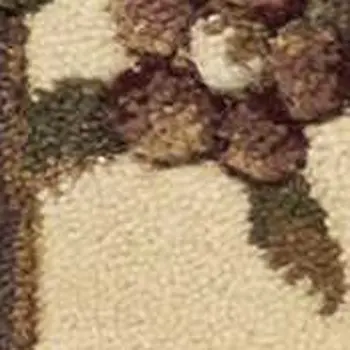8' Green and Ivory Medallion Runner Rug