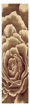 2' X 8' Ivory Floral Runner Rug