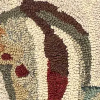 8' Beige Seashell and Coral Hand Tufted Runner Rug