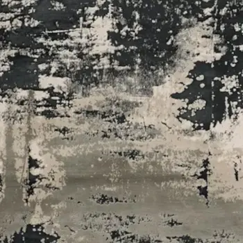 3' X 5' Black and Silver Abstract Area Rug