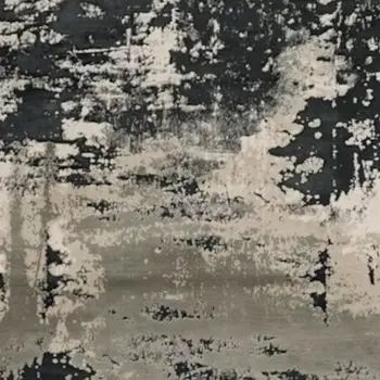 3' X 5' Black and Silver Abstract Area Rug