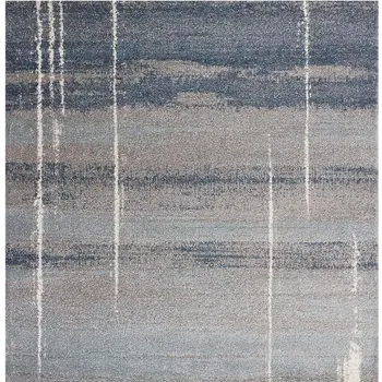 3' X 5' Blue And Gray Ombre Area Rug