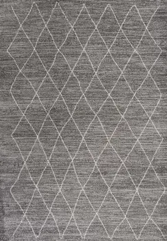 3' X 5' Grey Diamond Pattern Area Rug