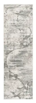 7' Ivory Abstract Runner Rug