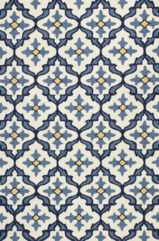 3' X 5' Blue Moroccan Handmade Indoor Outdoor Area Rug