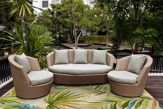 3' X 5' Sand Tropical Botanical Hand Tufted Area Rug