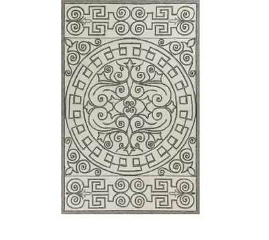 3' X 5' Gray And Ivory Moroccan Indoor Outdoor Area Rug