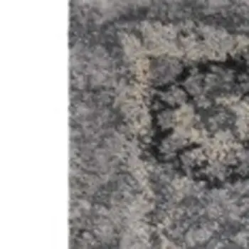3' X 5' Gray Floral Area Rug