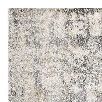 7' Natural Abstract Runner Rug
