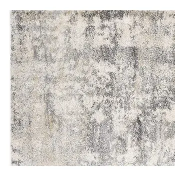 7' Natural Abstract Runner Rug