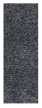 8' Black Heather Plain Runner Rug
