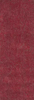 8' Red Shag Hand Woven Runner Rug