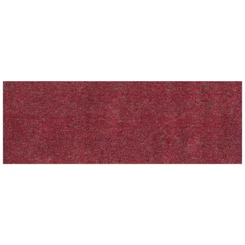 8' Red Shag Hand Woven Runner Rug
