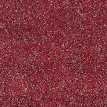 8' Red Shag Hand Woven Runner Rug