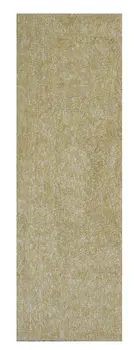 8' Yellow And Ivory Shag Hand Woven Runner Rug