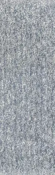 8' Slate Blue And Ivory Shag Hand Woven Runner Rug