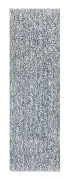 8' Slate Blue And Ivory Shag Hand Woven Runner Rug