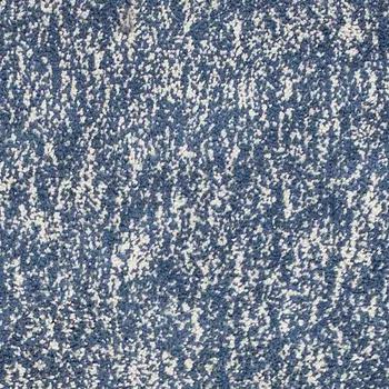 8' Indigo And Ivory Shag Hand Woven Runner Rug