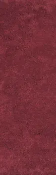 8' Red Shag Hand Woven Runner Rug