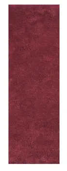 8' Red Shag Hand Woven Runner Rug