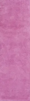 8' Hot Pink Shag Hand Woven Runner Rug