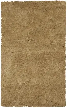 3' X 5' Gold Plain Area Rug