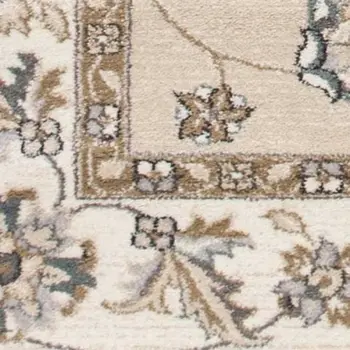 5' X 8' Beige And Ivory Floral Area Rug