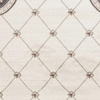 5' X 8' Ivory And Gray Diamond Area Rug