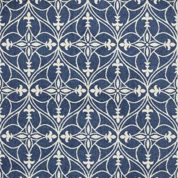 5' X 8' Denim Classical Pattern Uv Treated Area Rug