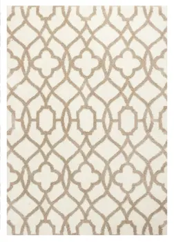 3' X 5' Beige and Ivory Area Rug