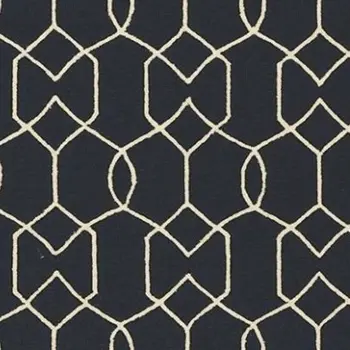 7' X 7' Navy Blue Hand Hooked Area Rug