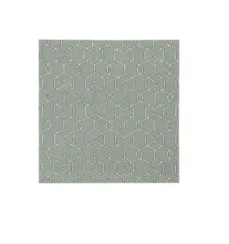 7' X 7' Green and Ivory Hand Hooked Area Rug