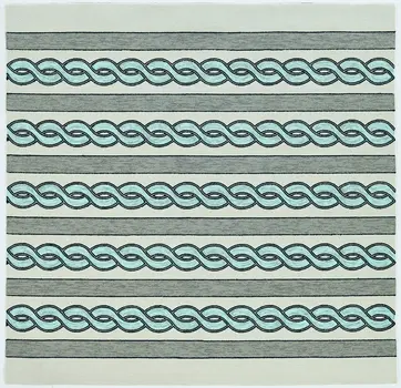 7' X 7' Ivory Tribal Hand Hooked Area Rug