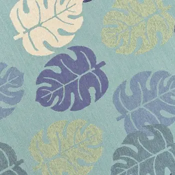 7' Round Uv Treated Polypropylene Turquoise Area Rug
