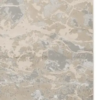 7' X 10' Sand Gray And Beige Abstract Area Rug