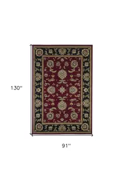 7' X 10'  Polypropylene Red Or  Black Area Rug