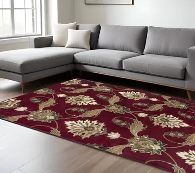 7' X 10' Red Area Rug