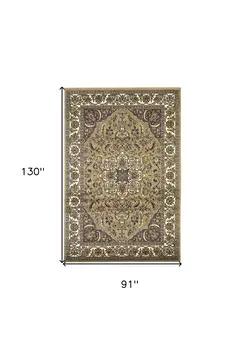 7' X 10'  Polypropylene Beige Or  Ivory  Area Rug