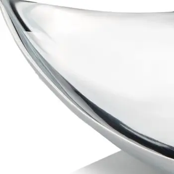 14" Silver Aluminum Triangular Bowl