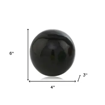 3" Black Enameled Aluminum Decorative Sphere