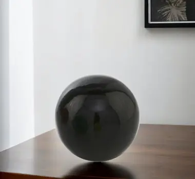 3" Black Enameled Aluminum Decorative Sphere
